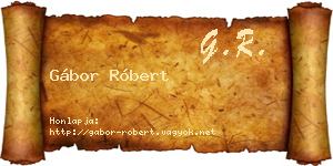 Gábor Róbert névjegykártya