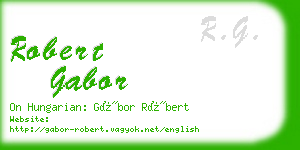 robert gabor business card